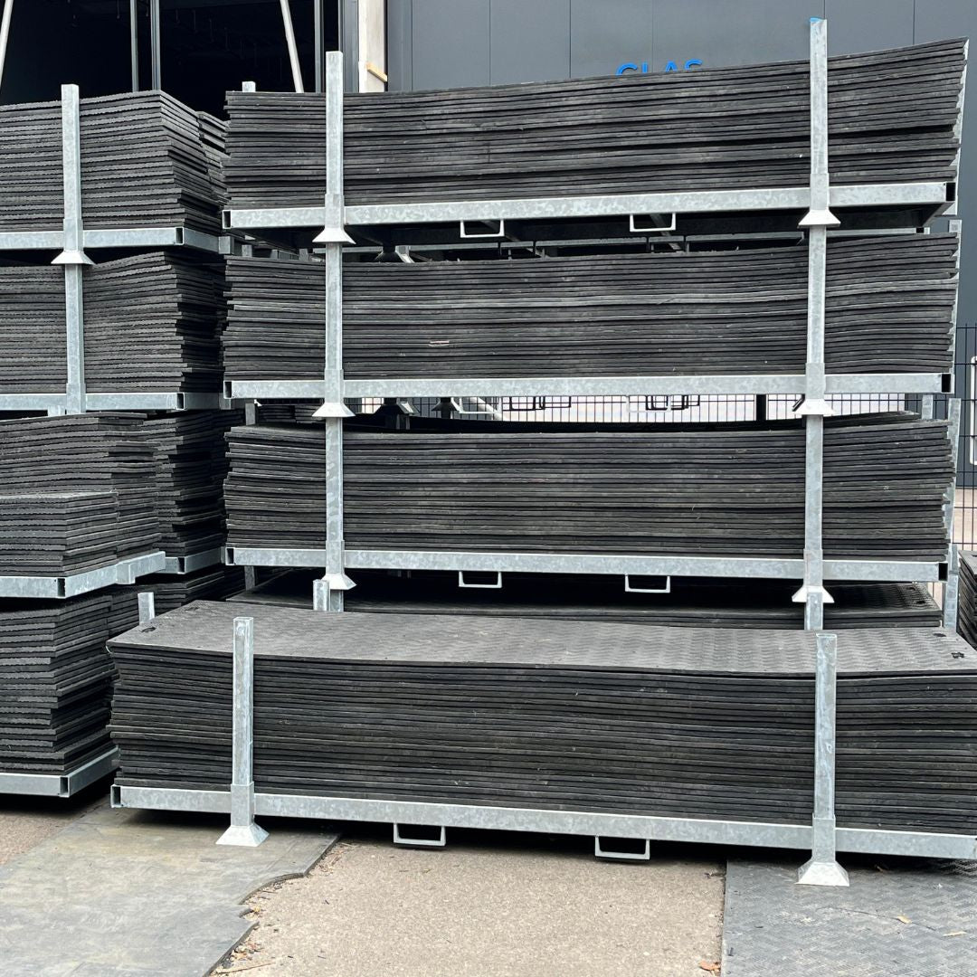 Stapelbok + 20/30 gebruikte rijplaten 300x100 cm complete set