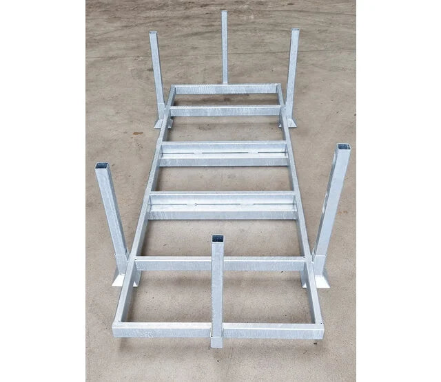 Verzwaarde stapelbok voor rijplaten 300x100 cm