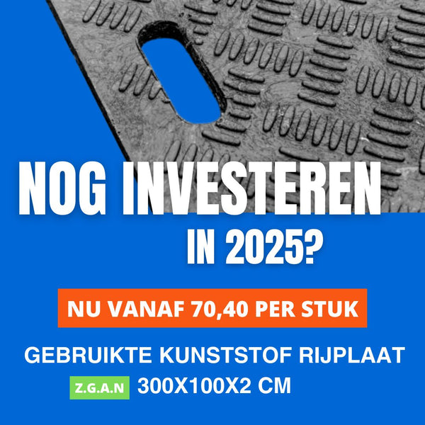 Kunststof rijplaat 300x100 cm gebruikt