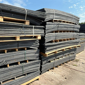 Vol pak gebruikte kunststof rijplaten 300x50x2 cm 50 stuks