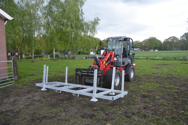 Verzwaarde stapelbok voor rijplaten 300x100 cm