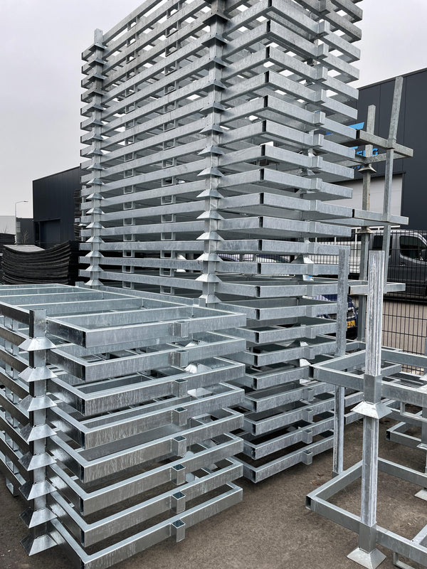 Verzwaarde stapelbok voor rijplaten 300x100 cm